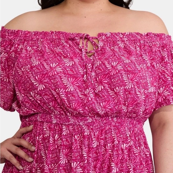 Terra & Sky Pink Off-Shoulder Maxi Dress - Picture 2 of 7